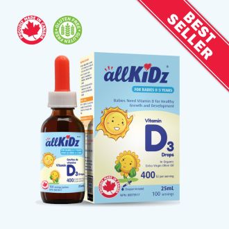 allKiDz® Vitamin D3 Drops (400IU for babies)